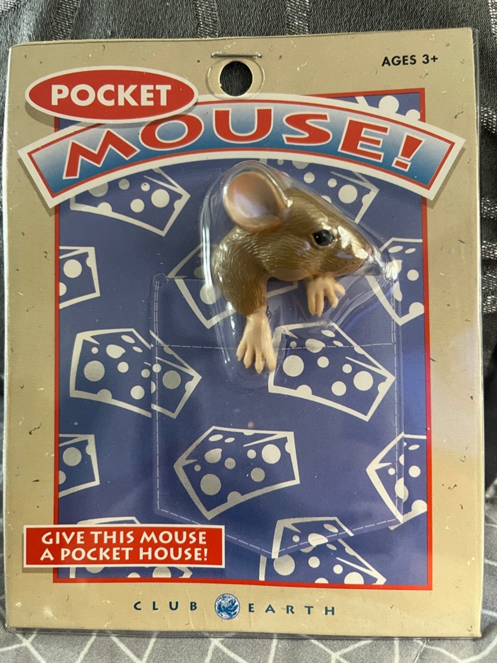 Vintage NEW Pocket Mouse Original Package By Club Earth Adorable Pocket Friend